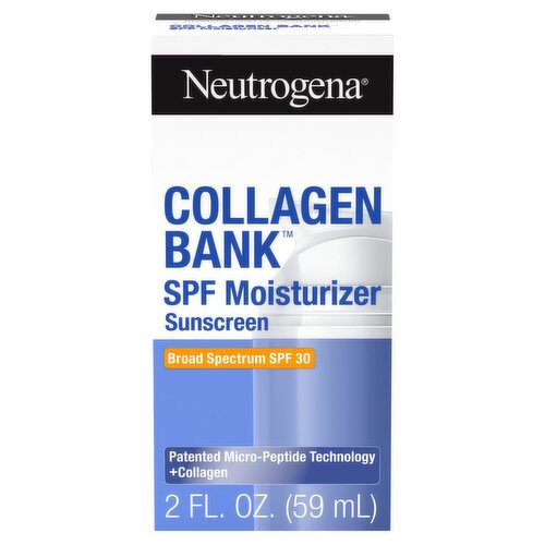 Neutrogena Collagen Bank Broad Spectrum Moisturizer Sunscreen, SPF 30, 2 fl oz