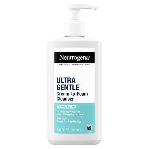 Neutrogena Ultra Gentle Cream-to-Foam Cleanser, 8.5 fl oz