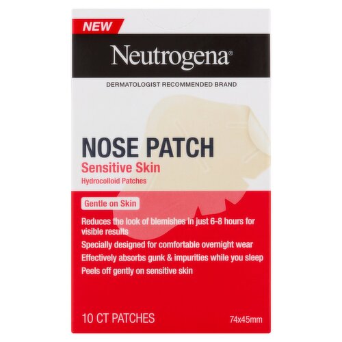 Neutrogena Nose Patch Sensitive Skin Hydrocolloid Patches, 10 count