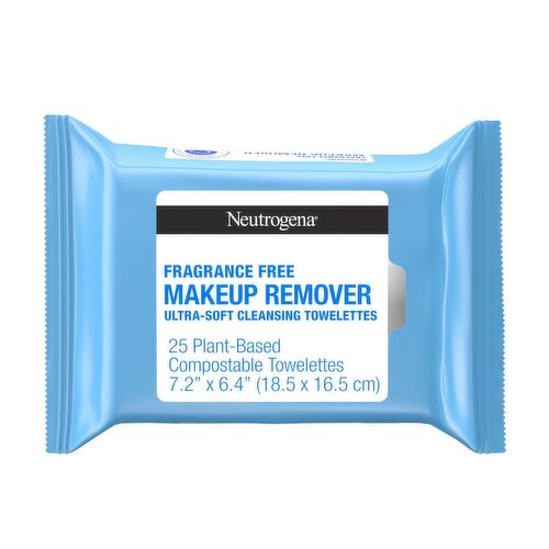Neutrogena Fragrance Free Makeup Remover Ultra-Soft Cleansing Towelettes, 25 count