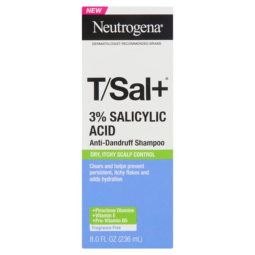Neutrogena T/Sal+ 3% Salicylic Acid Anti-Dandruff Shampoo, 8.0 fl oz
