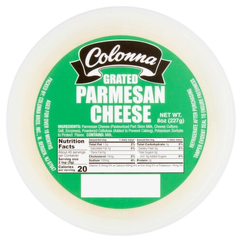 Colonna Grated Parmesan Cheese, 8 oz