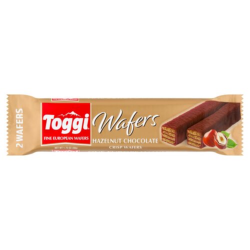 Toggi Hazelnut Chocolate Crisp Wafers, 2 count, 1.75 oz