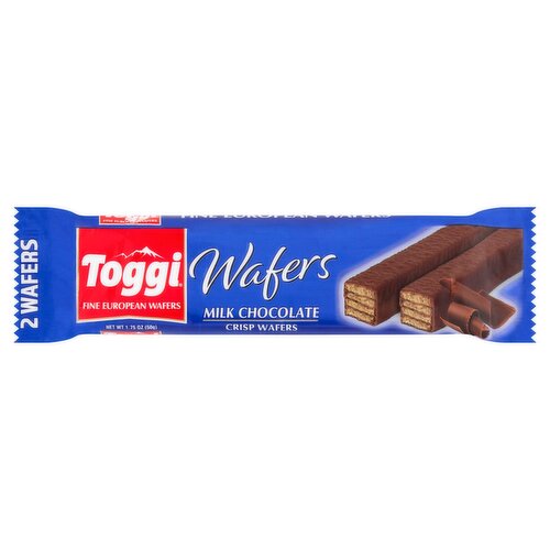Toggi Milk Chocolate Crisp Wafers, 2 count, 1.75 oz