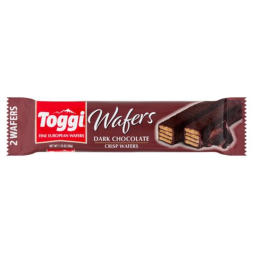 Toggi Dark Chocolate Crisp Wafers, 2 count, 1.75 oz