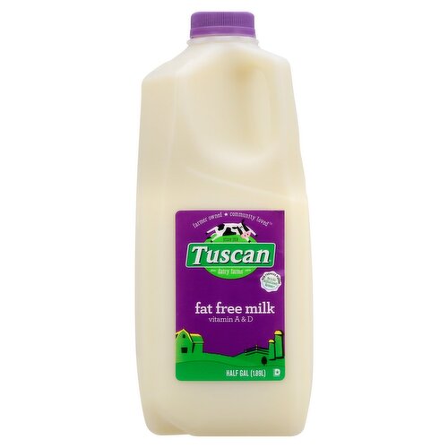 Tuscan Fat Free Milk, half gal