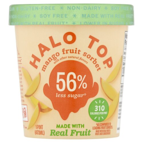 Halo Top Mango Fruit Sorbet, 1 pint