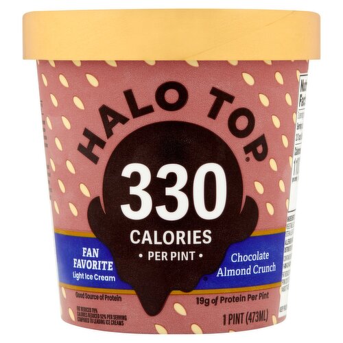 Halo Top Chocolate Almond Crunch Light Ice Cream, 1 pint