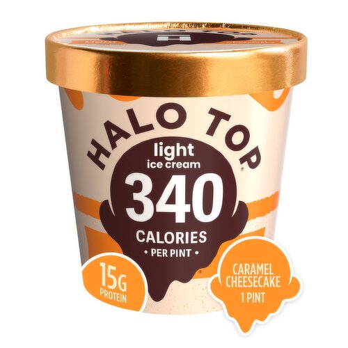 Halo Top Caramel Cheesecake Light Ice Cream, 1 pint