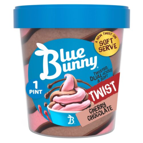 Blue Bunny Cherry Chocolate Twist Frozen Dairy Dessert, 1 pint
