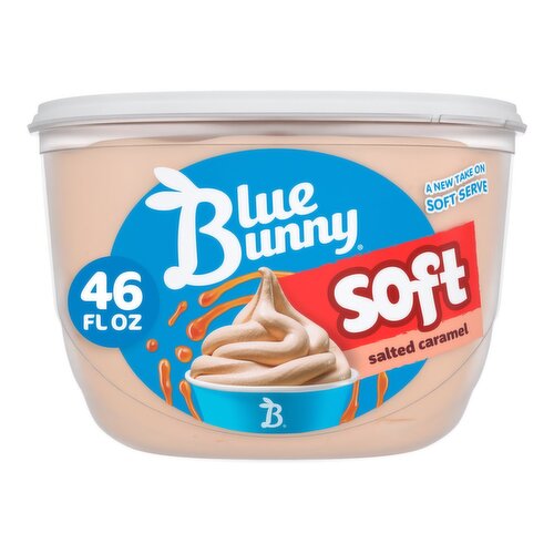 Blue Bunny Salted Caramel Soft Frozen Dairy Dessert, 46 fl oz