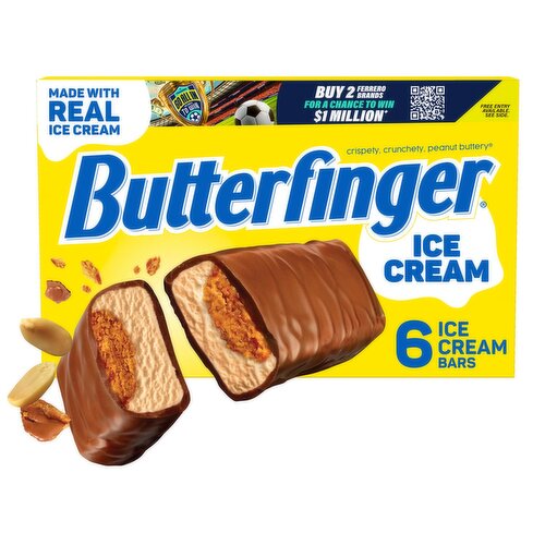 Butterfinger Ice Cream Bars, 12 fl oz, 6 count