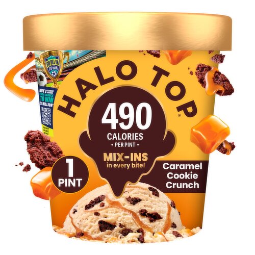 Halo Top Caramel Cookie Crunch Light Ice Cream, 1 pint
