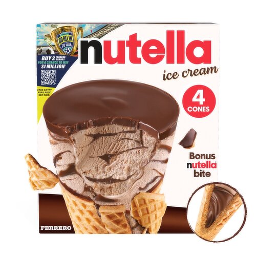Ferrero Nutella Ice Cream, 3.04 fl oz, 4 count