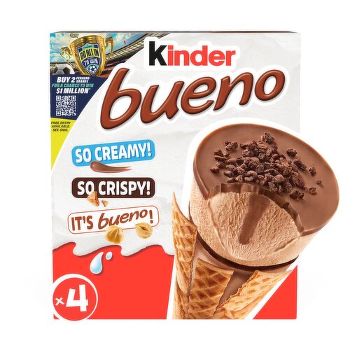 Kinder Bueno Frozen Dairy Dessert, 3.04 fl oz, 4 count