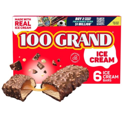 100 Grand Ice Cream Bars, 2 fl oz, 6 count