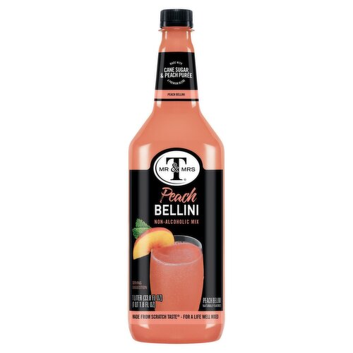 Mr & Mrs T Peach Bellini Non-Alcoholic Mix, 33.8 fl oz