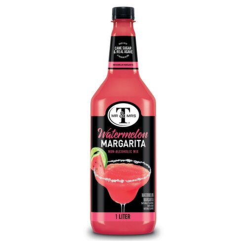 Mr & Mrs T Watermelon Margarita Non-Alcoholic Mix, 33.8 fl oz