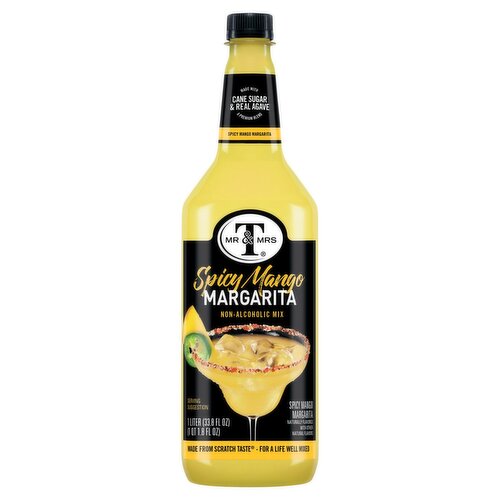 Mr & Mrs T Spicy Mango Margarita Non-Alcoholic Mix, 33.8 fl oz