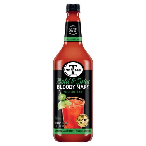 Mr & Mrs T Bold & Spicy Bloody Mary Non-Alcoholic Mix, 33.8 fl oz