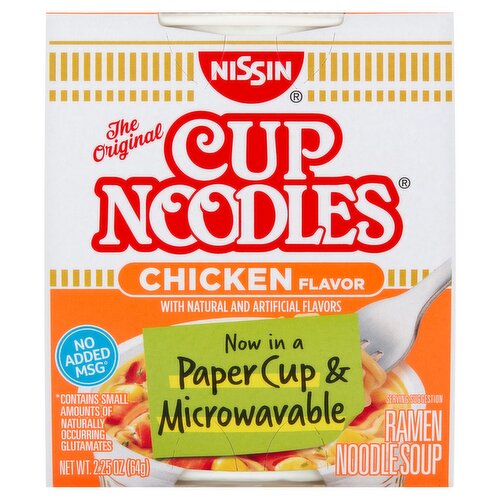 Nissin The Original Cup Noodles Chicken Flavor Ramen Noodle Soup, 2.25 oz