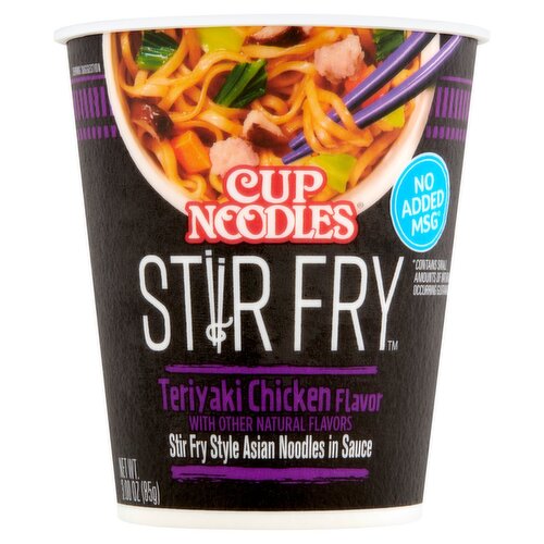 Nissin Cup Noodles Stir Fry Teriyaki Chicken Flavor Noodles, 3 oz