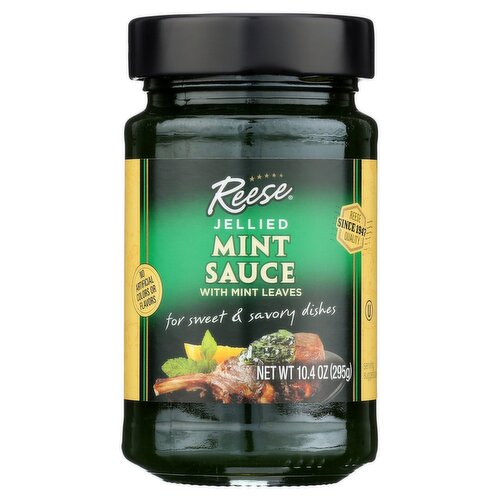 Reese Jellied Mint Sauce with Mint Leaves, 10.4 oz