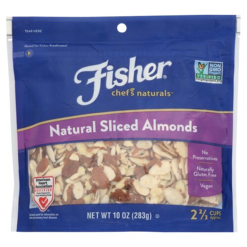 Fisher Chef's Naturals Natural Sliced Almonds, 10 oz