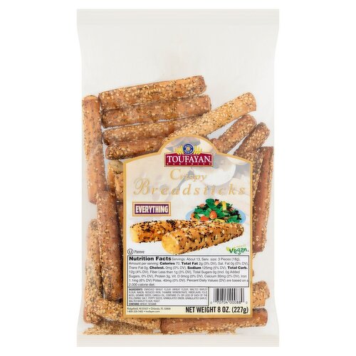 Toufayan Bakeries Everything Crispy Breadsticks, 8 oz
