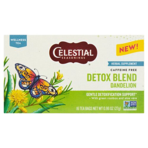 Celestial Seasonings Detox Blend Dandelion Herbal Supplement, 0.96 oz, 16 count