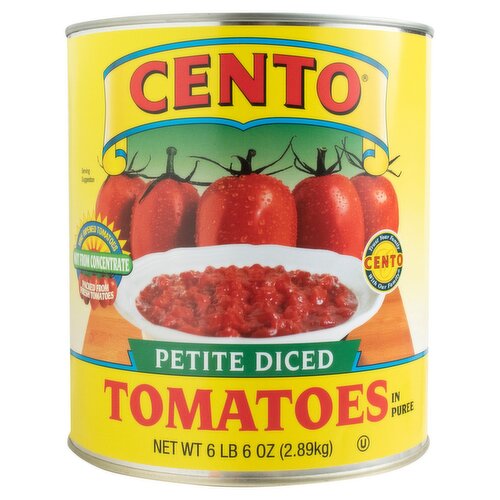Cento Petite Diced Tomatoes in Puree, 6 lb 6 oz