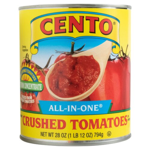 Cento All-In-One Chunky Crushed Tomatoes in Puree, 28 oz