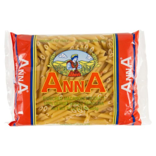 Anna Pennine Rigate #42 Pasta, 16 oz