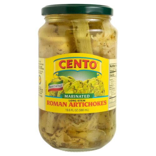 CENTO Marinated Long Stem Roman Artichokes, 19.6 fl oz