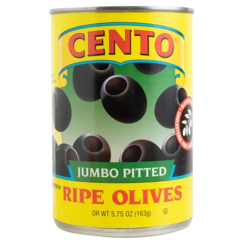 Cento Jumbo Pitted California Ripe Olives, 5.75 oz