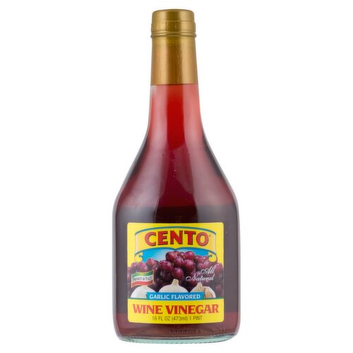 Cento Garlic Flavored Wine Vinegar, 16 fl oz