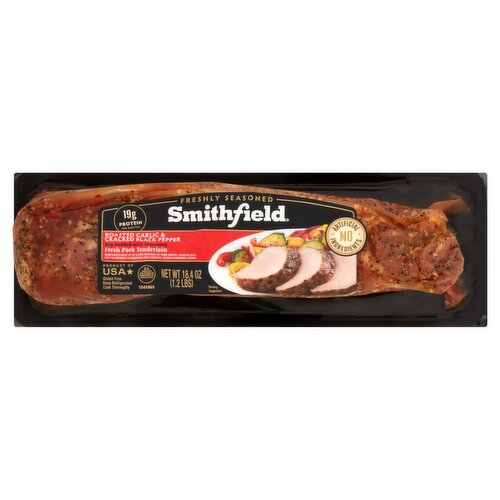 Smithfield Roasted Garlic & Cracked Black Pepper Fresh Pork Tenderloin, 18.4 oz