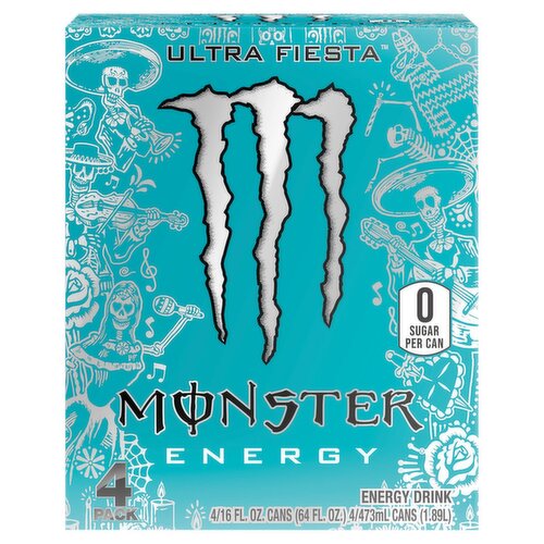 Monster Energy Ultra Fiesta, Ultra Fiesta, 16 oz. (Pack of 4)