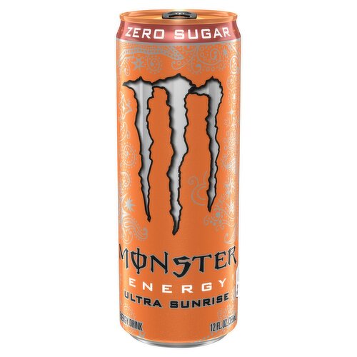 Monster Energy Ultra Sunrise Zero Sugar Energy Drink, 12 fl oz