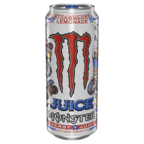 Juice Monster Strawberry Lemonade Juice Energy Drink, 16 fl oz