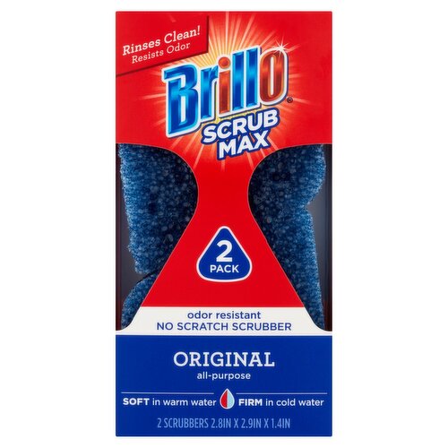 Brillo Scrub Max Original All-Purpose Scrubbers, 2 count