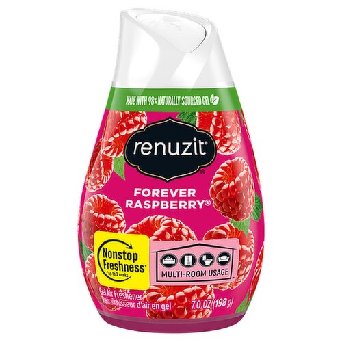 Renuzit Forever Raspberry Gel Air Freshener, 7.0 oz