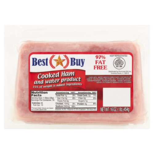 Best Buy Cooked Ham and Water Product, 16 oz