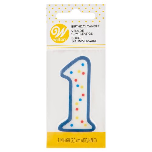 Wilton 3 in High 1 Birthday Candle