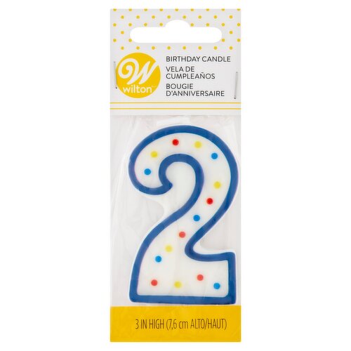 Wilton 3 In High 2 Birthday Candle