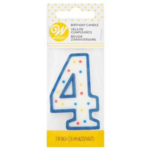 Wilton 3 in High 4 Birthday Candle