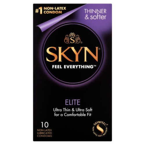 Skyn Elite Non-Latex Lubricated Condoms, 10 count