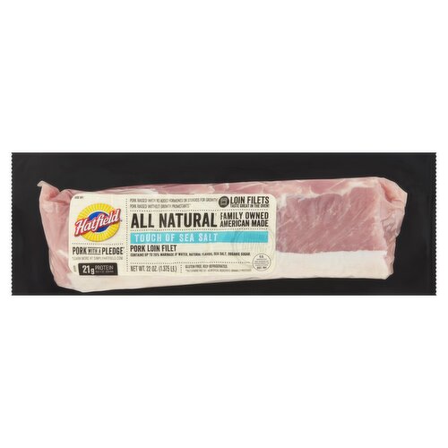 Hatfield All Natural Touch of Sea Salt Pork Loin Filet, 22 oz