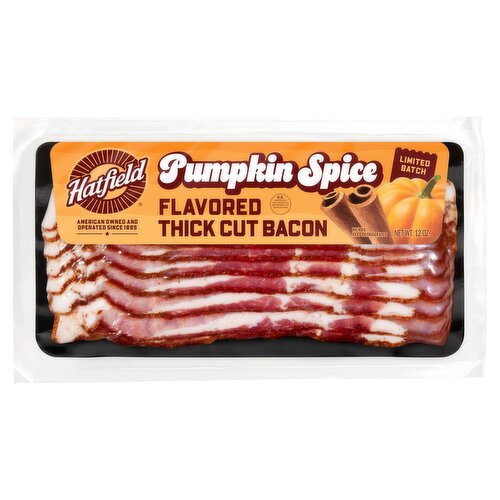Hatfield Pumpkin Spice Flavored Thick Cut Bacon Limited Batch, 12 oz