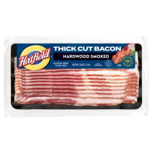 Hatfield Thick Cut Hardwood Smoked Bacon, 16 oz